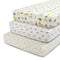 Delta Children Fitted Crib Sheets for Girls and Boys - Crib Sheet for Standard Crib and Toddler Mattresses - 28x52 Inch (Pack of 3), Safari Friend...