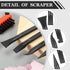 4 Pieces Non-Scratch Plastic Scraper Tool Carbon Scraper Small and Narrow Fiber Plastic Scraper Label Scraper Gum Scraper Multi-Purpose Easy for T...