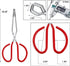 MSY BIGSUNNY Stainless Steel Scissor Tongs Heavy Duty Cooking Tongs with Soft Handles (1, red 10")...