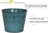 MPT01887 Fluer De Lis Series Metal Planter Flower Pot, 4", Color Surf Blue...