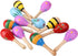 Sansheng 12 PCS Mini Fiesta Wooden Maracas Toys, Wooden Maracas Festival Painting, Wooden Carnival Maracas (Random Colors)...