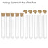 uxcell 10Pcs PS Plastic Test Tubes with Cork Stoppers, Round Base, 12x60mm, Storage Container for Scientific Experiments Sample Display Decoration...