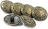 Bezelry 12 Pieces Lacework Pattern Metal Shank Buttons. 22mm (7/8 inch) (Antique Brass)...