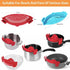 2 Pcs Clip on Strainers, Pot Strainer for Pasta Meat Vegetables Fruit, Silicone Strainer - Fit All Pots and Bowls....
