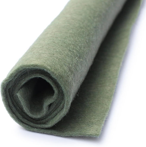 Olive Green - Wool Felt Giant Sheet - 35% Wool Blend - 1 36x36 inch XXL Sheet...