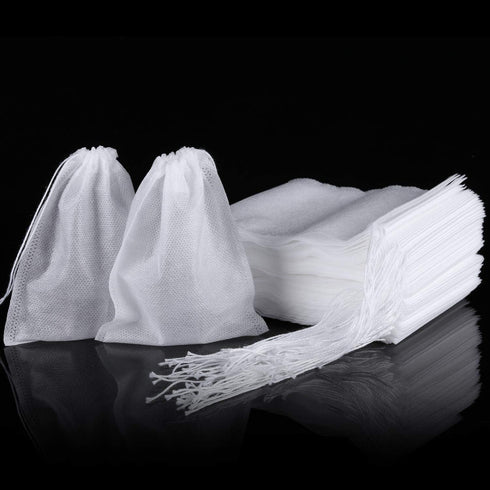 300 Pcs Drawstring Tea Filter Bags, Disposable Empty Cotton Filter Bags for Loose Tea ?3.94 x 3.15 inch?...