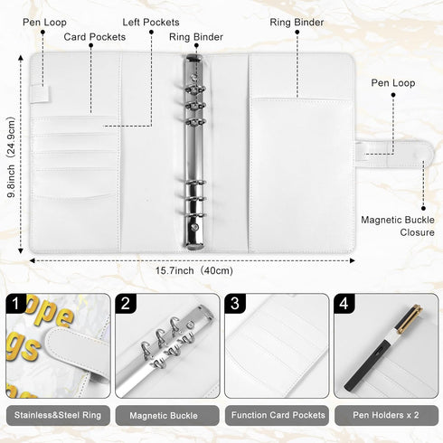 100 Envelopes Money Saving Challenge Binder Kit A5 Fun Budget Binder Book Organizer with Card Slot Pen Holder for 100 Day Cash Stuffing $5050 Budg...