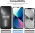 NEW'C Pack of 4, 2 x Tempered Glass Screen Protectors for iPhone 13 (6,1") and 2 x Camera Tempered Glass for Camera Protection, Scratch-Resistant,...
