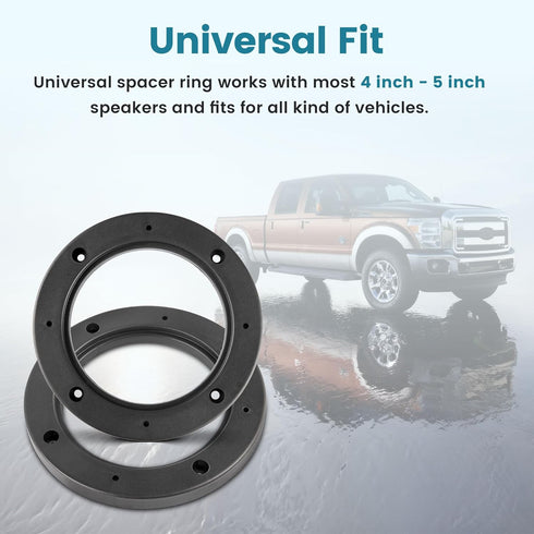 4 Inch Speaker Spacer Adapter Ring Mounting Bracket 4 PCS, Auto Car Universal Fit 4” Plastic Speaker Ring Adapter 0.43 Inch Depth, 4 Inch Plastic ...