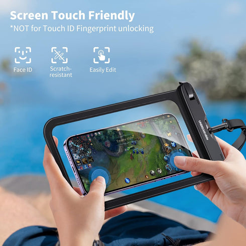 UNBREAKcable Large Waterproof Phone Pouch,?IPX8??Emergency Whistles??Oversized? Waterproof Phone Case Cellphone Dry Bag for iPhone 15 14 13 12 11 ...