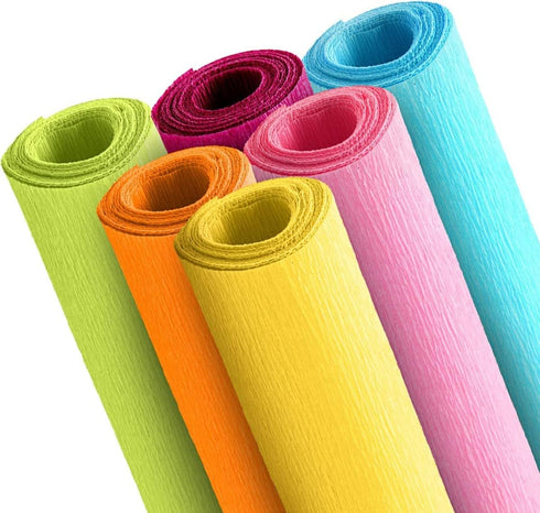 70g Premium Crepe Paper Roll for Flower Making White Green Pink Crepe Paper Sheets Streamer,10in Width, 8ft Length (Cream)...