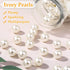 Pearl Beads for Craft, Anezus 200pcs Ivory Faux Fake Pearls, 12 MM Sew on Pearl Beads with Holes for Jewelry Making, Bracelets, Necklaces, Hairs, ...