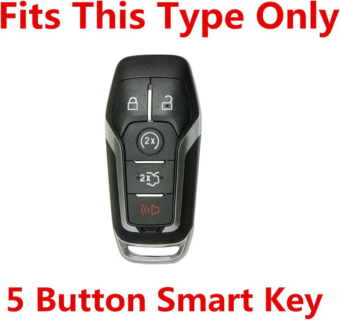 Ford Mustang Key Fob Cover: Silicone Car Remote Case Fit for Ford Mustang Fusion Exploer Edge F150 Lincoln MKZ MKX MKC | Rpkey Key Fob Shell Prote...