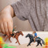 Toddmomy Riding Horse Figurine 4Pcs Action Figure Western Figurines Toys Horse Toys Plastic Horse with Rider for Kids Toddlers Farm Animal Collect...