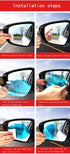 2PCS Film Anti Rain Water Repellent Film Car Mirror Window Clear Films Anti Dazzle Rearview Mirror Anti Fog Rainproof Film (Elliptic-135x95mm)...