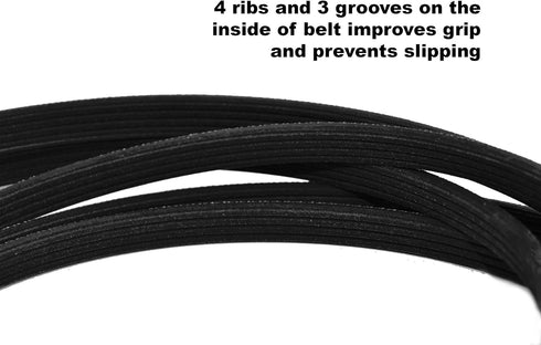 Dryer Drum Belt Exact Fit for WE12M29 137292700 AP4565702, 134163500, 134503900, 148271, 1615170, 5303283287, PS3408299 Compatible with GE Frigidaire Kenmore and more