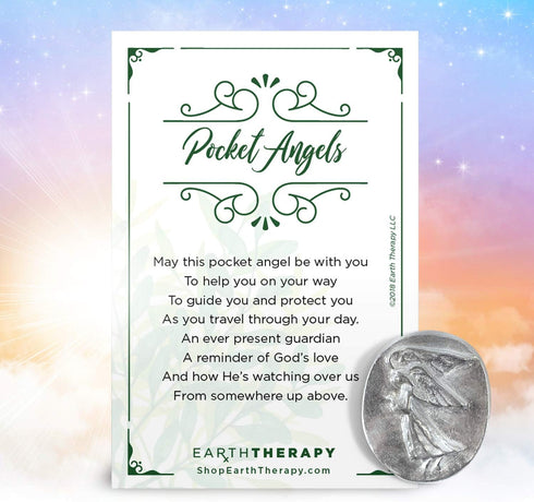 Pocket Guardian Angel Healing Pack | Includes Opalite Angel Figurine, Angel Token Coin and Serenity Prayer Card...