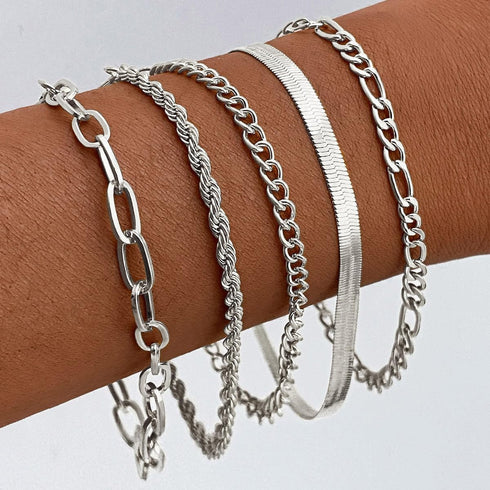 Ankle Bracelet for Women 14K Real Sterling Silver Plated Anklet Bracelets for Women Waterproof Cuban Link Chain Anklets Set for Women Summer Jewel...