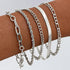Ankle Bracelet for Women 14K Real Sterling Silver Plated Anklet Bracelets for Women Waterproof Cuban Link Chain Anklets Set for Women Summer Jewel...