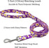 Dog Collar and Leash Set, Cute Daisy Pattern, Polyester Material, 5ft Leash, for Small Dogs.(Small,Purple Daisy)...