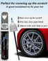 SYOAUTO Stiletto Gray Rim Touch Up Paint For Tesla Model 3 18" Aero Wheel Touch Up Paint Pen Tip and Brush 2 in 1 Rim Scratch Repair Wheel Curb Ra...