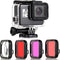 Waterproof Housing Case with Diving Filters for GoPro Hero 5 6 7 Black Hero (2018) Cameras - 45M Underwater Diving Housing Shell with Red/Light Re...