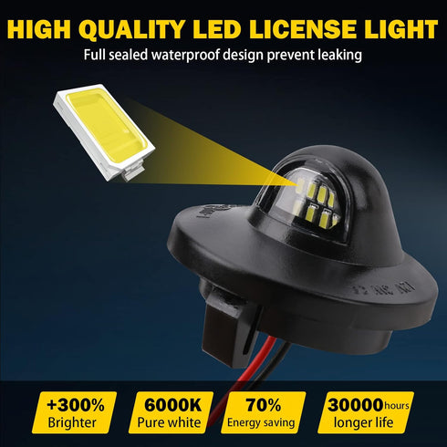 LED License Plate Light Tag Lights Assembly Compatible with Ford F150 F250 F350 F450 F550 Superduty Ranger Explorer Bronco Excursion Expedition,60...