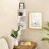 WELLAND Zig - Zag Floating Corner Shelves, 4-Tier Wall Mounted Storage Shelf with White Finish for Bedroom, Living Room, Bathroom, Display Shelf f...