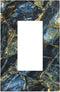 Abstract Navy Blue Marble 1 Gang Rocker/GFCI Outlet Light Switch Wall Plate Cover Faceplate Gold Grey Marble Ink Texture Decorative Faceplate Luxu...