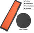 X AUTOHAUX 2pcs Universal Seat Belt Shoulder Pad Car Safety Strap Covers Neck Mat for Comfortable Driving Faux Leather Hole Black Orange...