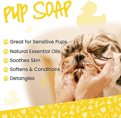Pup Soap - Ink Oil | Dog Shampoo/Soap | Puppy Bath Supplies | Pet wash Essentials | Grooming Health Bath Deodorizer | Long-Lasting Fresh Cleaning ...
