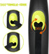 Dog Retractable Leash with Nylon casing for Dog up to 77 lbs; 16 ft Polyester Tape; The Eagle Mouth Bionics Design Rope Outlet and Tangle-Free; (G...