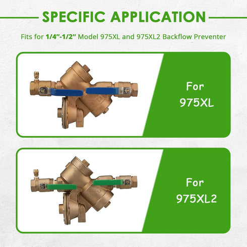 Replace for Wilkins 1/4"-1/2" Model 975XL 975XL2 Rubber Repair Kit Backflow Preventer Repair Kit, Including Lubricant...