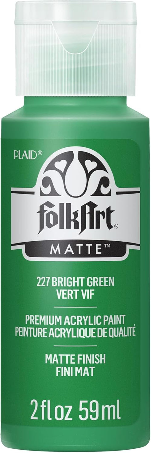 FolkArt Acrylic Paint in Assorted Colors (2 oz), 227, Bright Green...