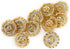 Vintage Diecast Metal Sunflower Theme Sewing Shank Buttons 10 Pcs- 20mm, 13/16"...