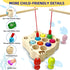 Wooden Magnetic Fishing game for Toddlers 1-3, Montessori Sensory Busy Board Educational Learning Fine Motor Skills Toys for 1 2 3 Years Old Boys ...