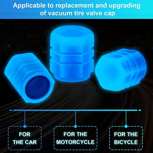 Car Tire Valve Caps, 12 PCS Glow in The Dark Valve Stem Caps Universal for Car, Bike, SUV, Motorcycles, Truck...