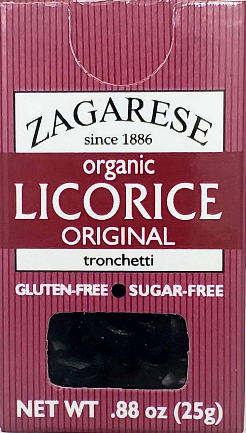 Zagarese 100% Organic Licorice, Original, 0.88 Ounce Flip Top Box...