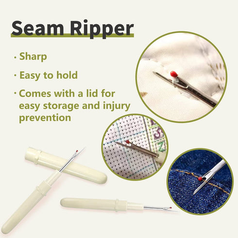 Needle Threaders Tool Set 47 in 1 for Hand Sewing, Sewing Machine, DIY (12 Pcs Needle Threaders + 2 Pcs Seam Rippers + 1 Pc Drawstring Threader+ 2...