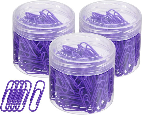 YOKIVE 600 Pcs Paper Clips, Office Clips Smooth Surface with Box | Keep Desk Neat, Great for Office, Art, Home, Daily Use (Purple, 1.1-Inch)...