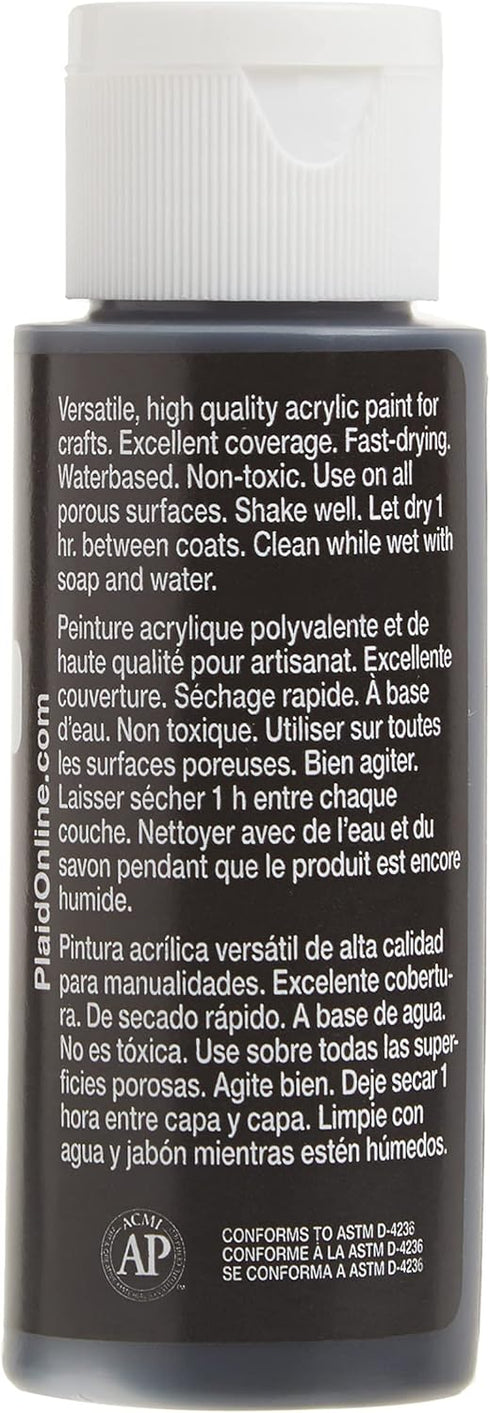 Apple Barrel Acrylic Paint in Assorted Colors (2 Ounce), 20504 Black...