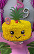 Palksky Glitter Big Pineapple Cake Topper Set With Eyes, Dimple, Mouth/Tropical Hawaiian Aloha Luau Themed Party Cake Decoration Supplies for Birt...