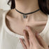 Butterfly Choker Necklace, Stylish Black Collar Choker Necklace Lace Beaded short Necklace with Butterfly pendant nice Giftbox for Women Girls-But...