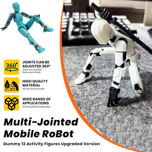MIGESS(Assembly Completed 3D Printed and Multi-Jointed Action Figure,Multi-Jointed and 3D Printed Robot,Desktop Decorations for Action Figures for...