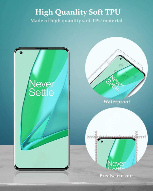 [3+3 Pack Compatible for OnePlus 9 Pro Soft TPU Screen Protector + 3D Tempered Glass Camera Lens Protector, Screen Cover with Installation Kit Fin...