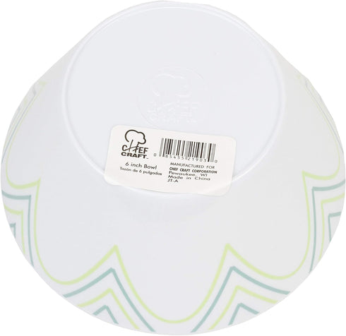 Chef Craft Spring Melamine Salad Bowl, 6 inches in diameter 20 ounce capacity, Design...