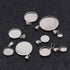 EXCEART 20pcs Trays Pendants Stainless Steel Round Cabochons Settings Bezels Base Blanks Charms Kit for Photo Necklace Bracelet Jewelry Making (Si...