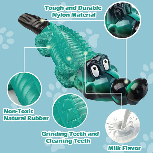 Dog Chew Toys for Aggressive Chewers, Tough Dog Toys for Large Dogs, Heavy Duty Dog Toy for Super Aggressive Dogs...