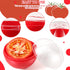 Vegetable and Fruit Storage Containers for Fridge, 4 Pcs BPA Free Reusable Food Saver - Tomato, Avocado, Onion, Lemon Keeper Holder - Refrigerator...