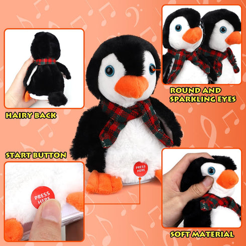 TOY Life Plush Penguin Baby Musical Talking Toys Infant Toys for Baby 24 Months - Stuffed Newborn Toys with Dancing Singing Toys for Babies Boys G...